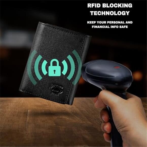 Trifold Leather Wallet for Men with RFID Blocking